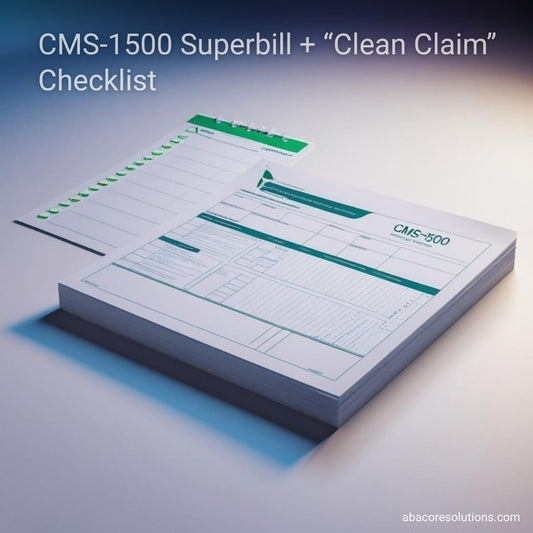 CMS-1500 Superbill + “Clean Claim” Checklist